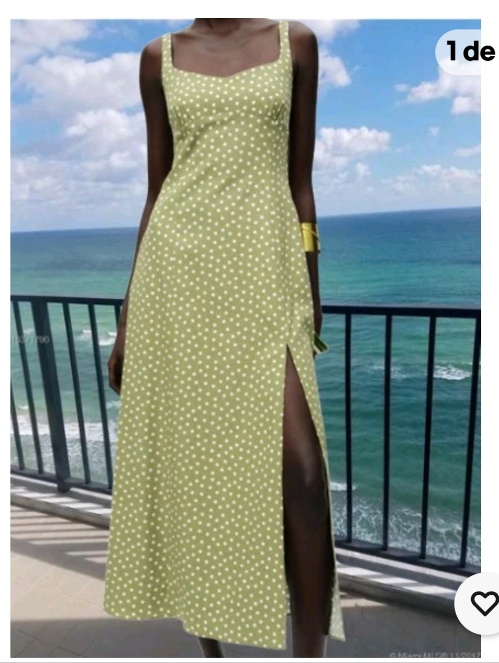 Zara Sage Green Polka Dot Linen Blend Midi  Sleeveless Dress | NWT XL